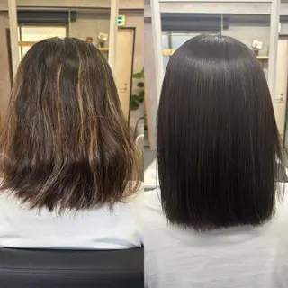 ミディアム かがみはやと 髪質改善/縮毛矯正のヘアスタイル