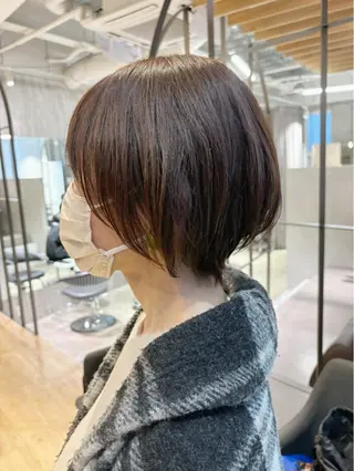 ショート 切りっぱなしボブ/ ショート/カエ🌛のヘアスタイル