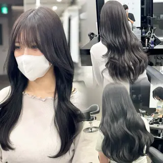 セミロング カラー HARUKI MINATO Japan SENDAI所属・🌈【透明感・韓国 ヘア】がっきー🌈のヘアスタイル