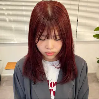 カラー bon ami所属・むかいやま なおのヘアスタイル