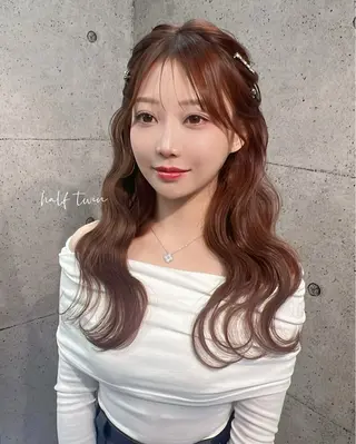 ロング ヘアアレンジ ヘアメイク/髪質改善 🎀Moeri🎀のヘアスタイル