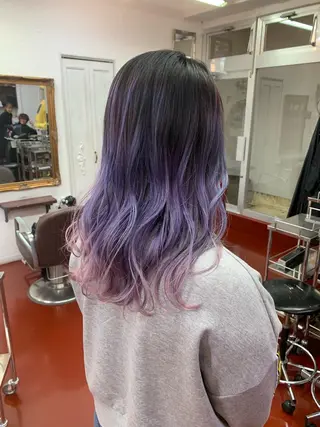 ロング カラー ピンクベージュ/新潟 万代/高橋桃葉🍑のヘアスタイル