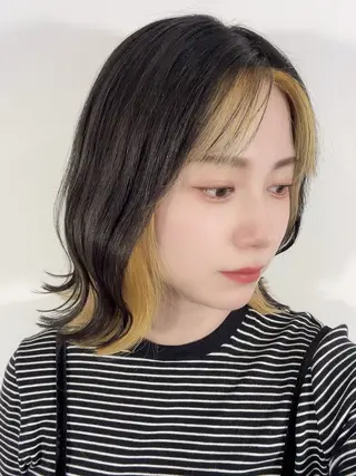 ミディアム Mavie hair所属・髪質改善×潤艶カラー ⭐️岡田崇彰のヘアスタイル