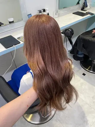 ロング カラー ハイトーン/韓国 レイヤー/るか🎀のヘアスタイル