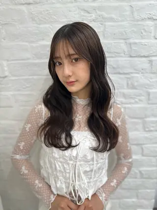 セミロング 前髪顔まわりカット 🌈中村海聖のヘアスタイル