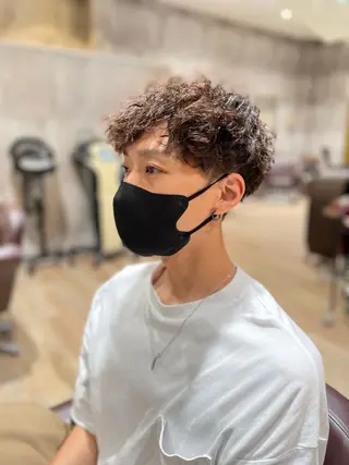 パーマ メンズ 片山 雄のヘアスタイル