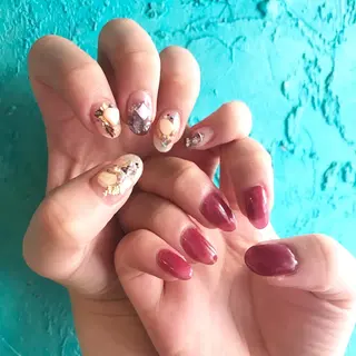 ネイル キラキラ オメメのネイルデザイン