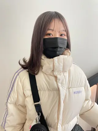 カラー 🎀ボブ+ハイトーン シュカ👶🏻のヘアスタイル