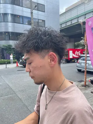 パーマ メンズ フリーランスシェアサロンルレイル所属・心斎橋/メンズ /ルレイル/地形真希のヘアスタイル