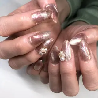 ロング カラー ヘアアレンジ キッズ ネイル マツエク・マツパ 福田 加奈のネイルデザイン