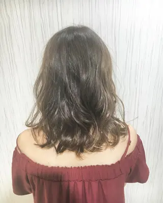 ミディアム セミロング ロング カラー パーマ ヘアアレンジ ✨艶髪✨透明感✨ 山内大樹のヘアスタイル