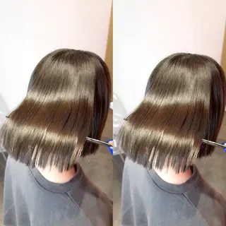 ショート 莉乃/縮毛矯正/髪質 改善/艶カラーのヘアスタイル