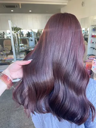 セミロング ハイトーン/ブリーチ 🤍足立里湖のヘアスタイル