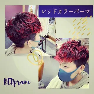 ショート パーマ メンズ labyrinthノーブル所属・メンズ特化西村 雄太のヘアスタイル