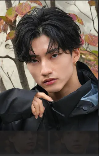 ミディアム カラー パーマ メンズ 夏果⭐︎fifth 天神 海外風パーマのヘアスタイル