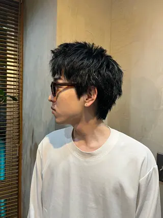 メンズ 韓国風前髪顔周り バーバーakaneのヘアスタイル