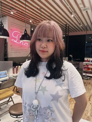 ミディアム ️🩵RINKA/ ハイトーンカラー🩵のヘアスタイル