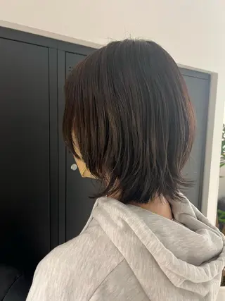 ショート カラー ヘアアレンジ 暗髪カラー🫐パーマ おくだりんかのヘアスタイル