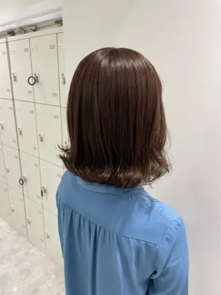 ミディアム カラー ベージュカラー💖 やすひろのヘアスタイル