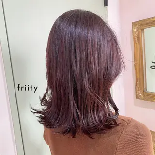 ミディアム カラー feery所属・中司 莉菜のヘアスタイル