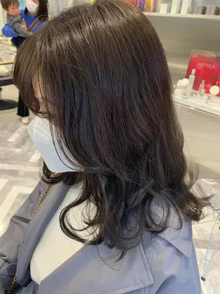 セミロング カラー 平野 優奈のヘアスタイル