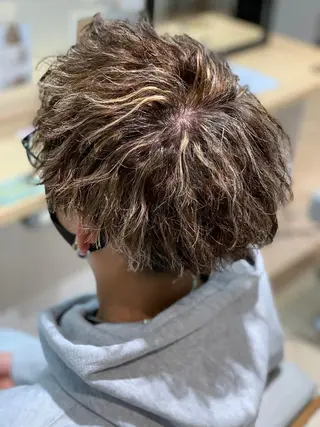 パーマ メンズ hair make salon Frip所属・金久保亮/パパ美容師 /パーマ/髪質改善のヘアスタイル