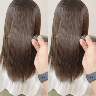 ロング 髪質改善 髪質改善カラーのヘアスタイル