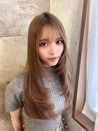 ロング カラー ヘアアレンジ Lond Alexia所属・金山/透明感/韓国風 /髪質改善/ゆうきのヘアスタイル