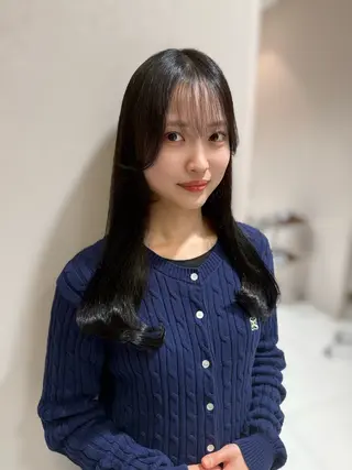 ロング 岡田 匡史のヘアスタイル