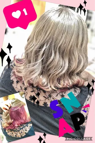 ミディアム カラー ヘアアレンジ 永島 桜のヘアスタイル