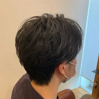 ショート カラー パーマ メンズ chic大島所属・似合わせの達人/ 田中悠希也のヘアスタイル