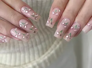 ネイル By moonネイル 🌷ワンホン/韓国風のネイルデザイン