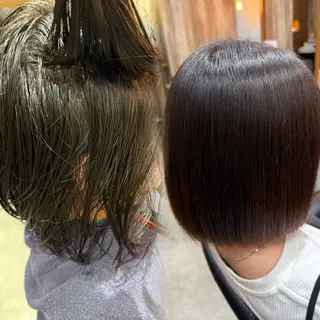 ミディアム ヒナ子🦋 ブリーチカラーのヘアスタイル
