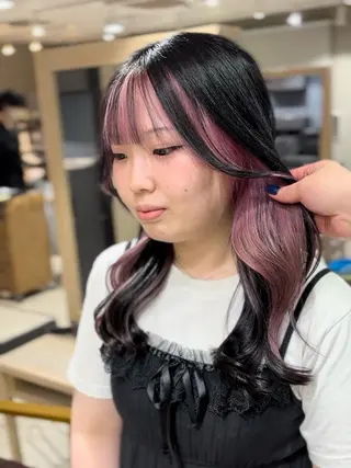 セミロング カラー ルーツカラー/ デザインカラー/井川のヘアスタイル