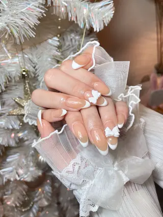 ネイル 23時まで❤︎韓国、 ワンホンネイルのネイルデザイン