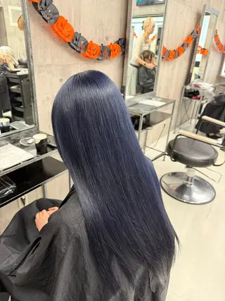 ロング カラー メンズ ☁️かずき☁️寒色 原色.デザイン特化のヘアスタイル