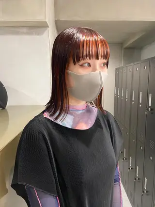 セミロング カラー yuna/ボブカット /ハイトーンカラーのヘアスタイル