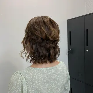 ミディアム ヘアアレンジ 透明感ワンカラー梅田 ダブルカラー/川上のヘアスタイル