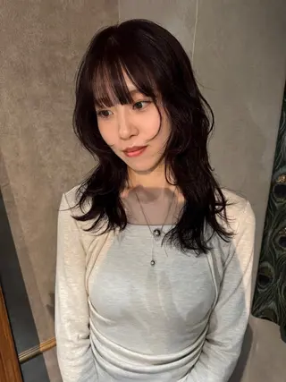 ミディアム カラー パーマ ヘアアレンジ メンズ 心斎橋美容室 Junのヘアスタイル