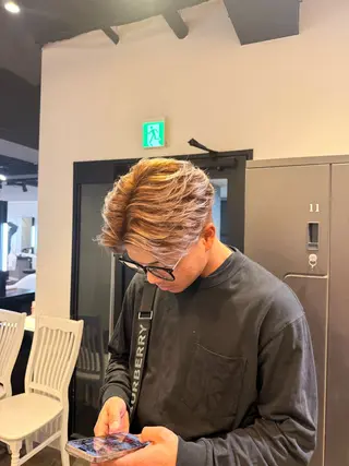 ショート カラー メンズ レイヤー/艶カラー ROKUのヘアスタイル