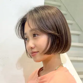 ショート カラー まとまるボブ/縮毛矯 生🌿あおい✨のヘアスタイル