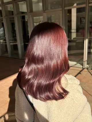 セミロング カラー 🎀透明感カラー 🐈ナズナのヘアスタイル