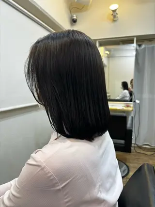 ミディアム シオン/艶髪カラー/ 韓国ヘアのヘアスタイル