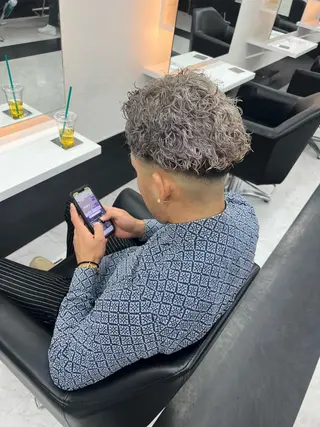 カラー パーマ メンズ ALEAP himekaのヘアスタイル