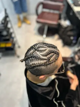 セミロング ヘアアレンジ メンズ ブラックヘア🧜‍♂ 😈itsuki👿のヘアスタイル