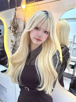 ロング 💓Yuri💓 ハイトーン/デザインのヘアスタイル