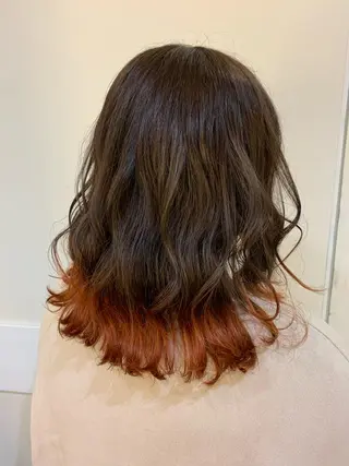 ミディアム カラー 髪質改善 頭身浴/ 中田のヘアスタイル