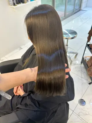 ロング カラー 心斎橋/縮毛矯正 /艶髪カラーのヘアスタイル