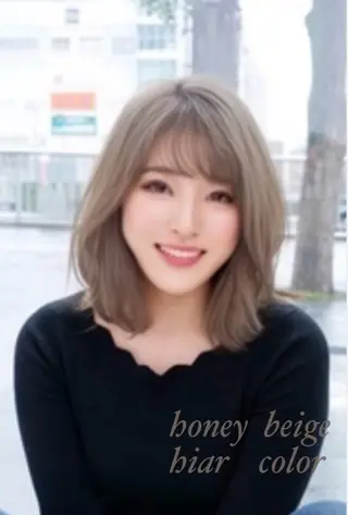 ミディアム カラー M.SLASH 辻 孝志のヘアスタイル