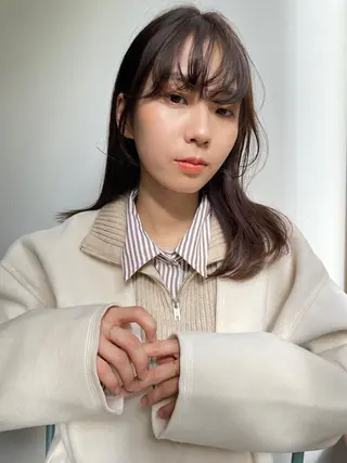 セミロング 似合わせヘア🤍 面田法子のヘアスタイル